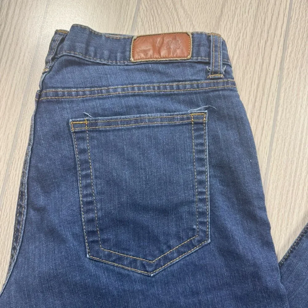 Dearborn Denim Jeans Straight Leg Women’s 33 x 29 Med Wash Stretch Made in USA